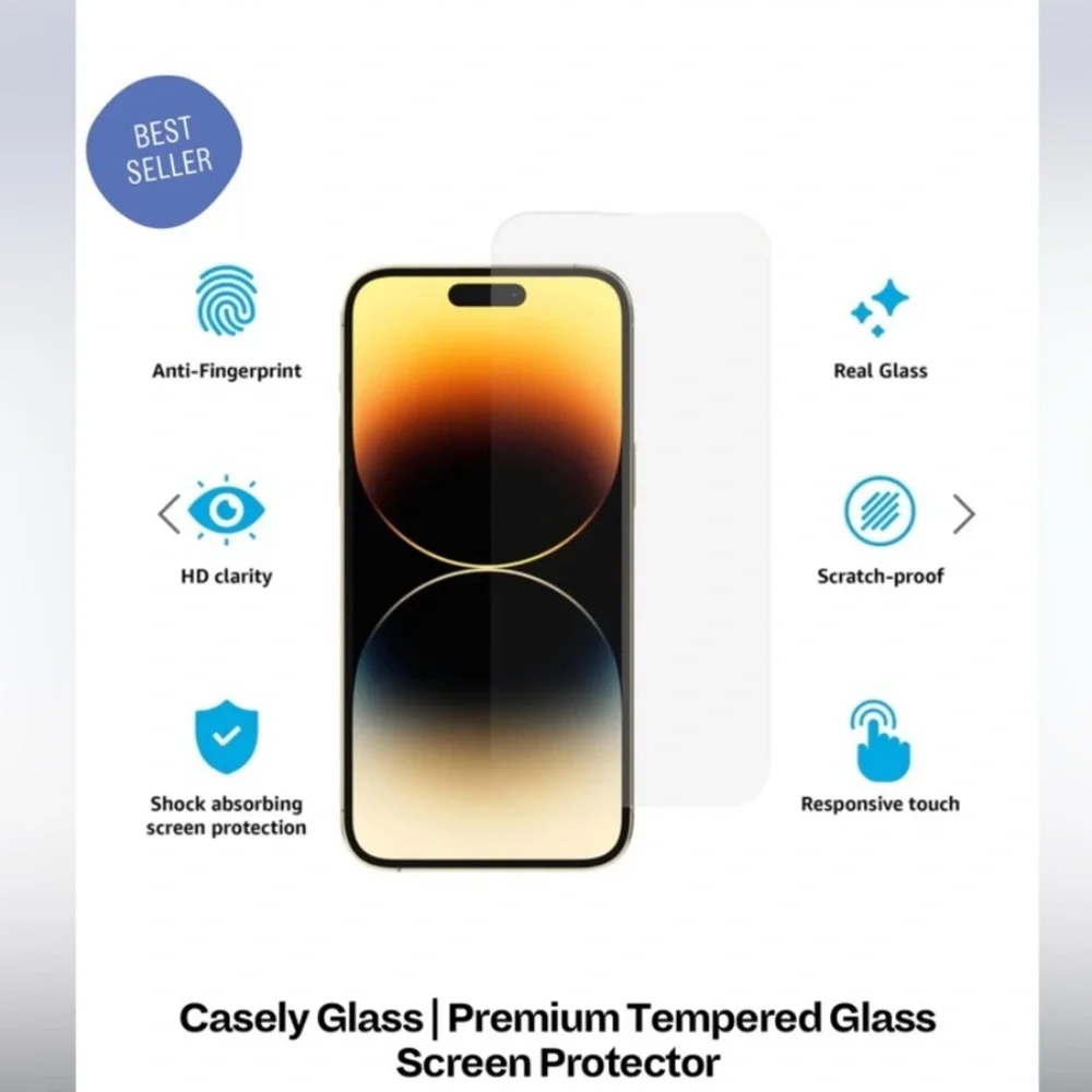 CASELY iPhone 14 Pro Max glass screen protector BRAND NEW SEALED IN BOX